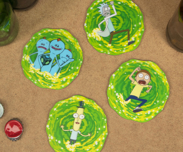 Paladone Rick and Morty 3D Coaster Set