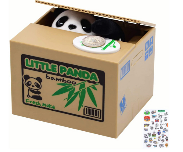 Panda Stealing Piggy Bank