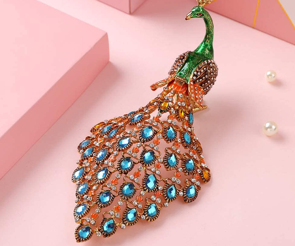 Peacock Trinket Box