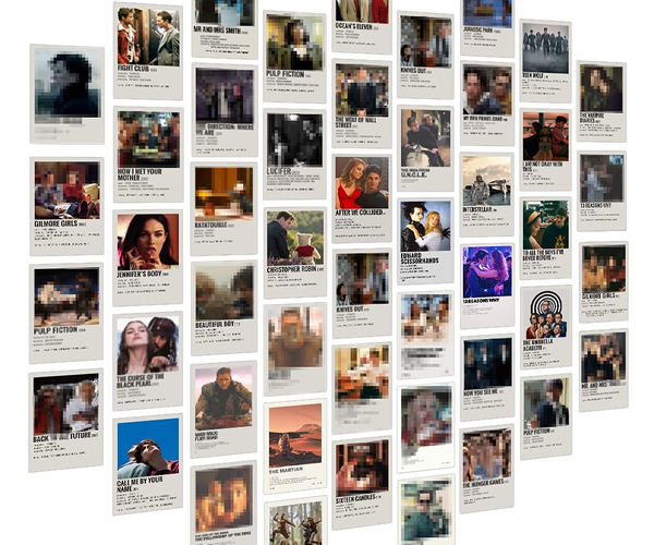 Peel and Stick Polaroid Poster Collage