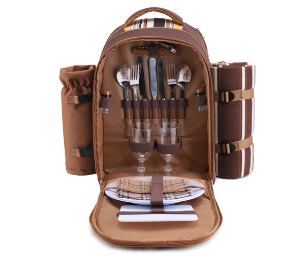 Picnic Backpack Bag with Cooler Compartment