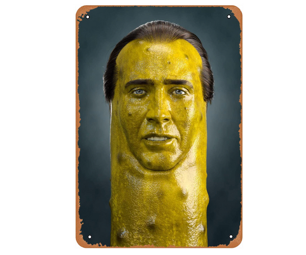Picolas Cage Tin Wall Sign