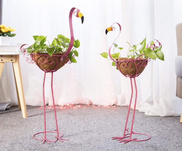 Pink Flamingo Planters