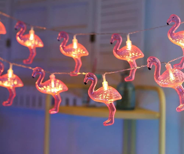 Pink Flamingo String Lights