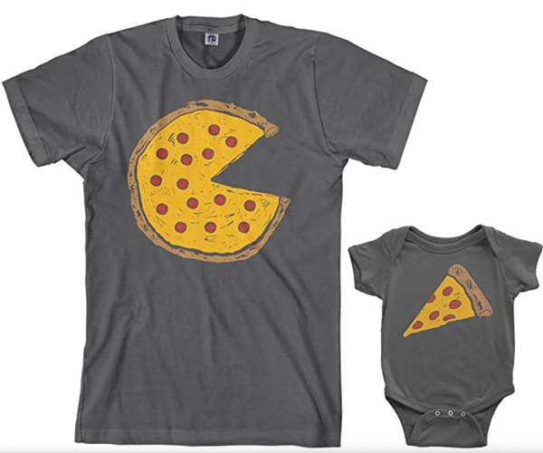 Pizza and Slice Matching Dad and Baby Set