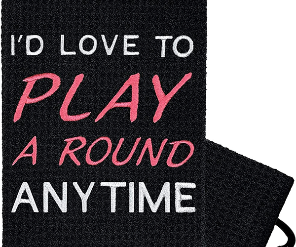Play Around Funny Golf Towel