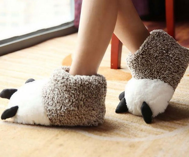 Polar Bear Paw Slippers