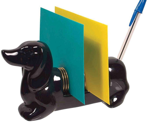 Porcelain Sausage Dog Desk Organizer