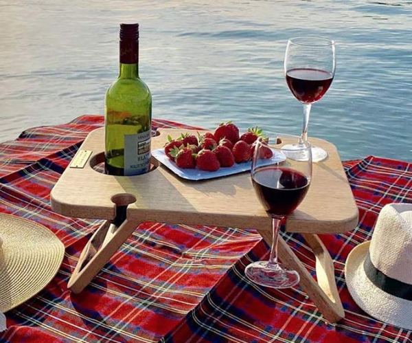 Portable Folding Wine Picnic Table