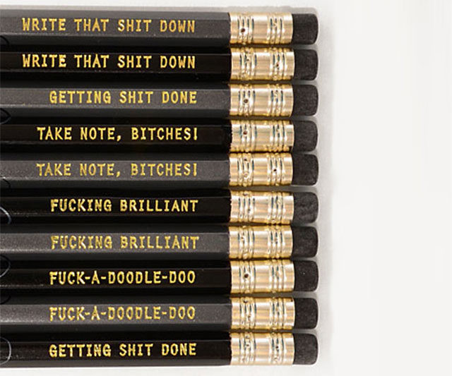 Motivational Profanity Pencils