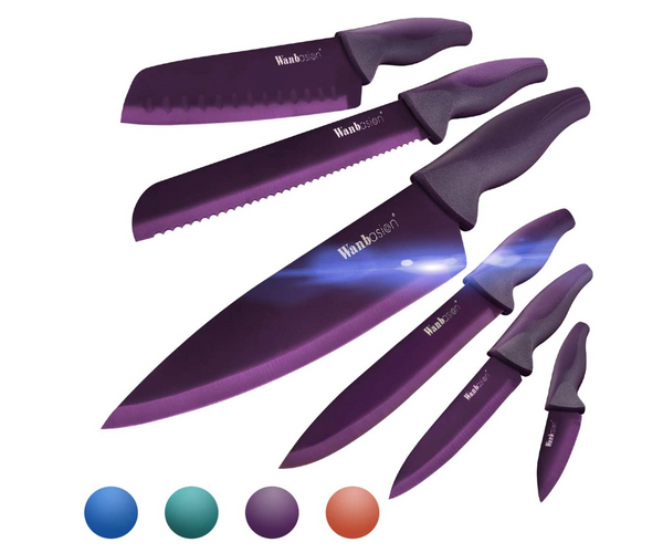 Purple Kitchen Knife Set