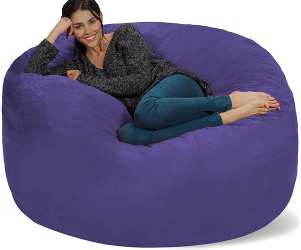 Purple Memory Foam Bean Bag
