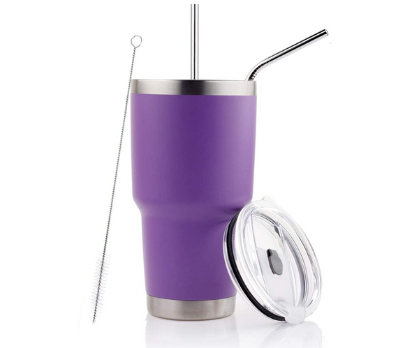 Purple Travel Tumbler for Hot Beverages