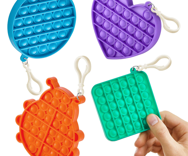 Push Pop Bubble Fidget Toy Keychain