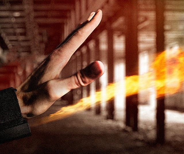 Open Hand Fireball Launcher