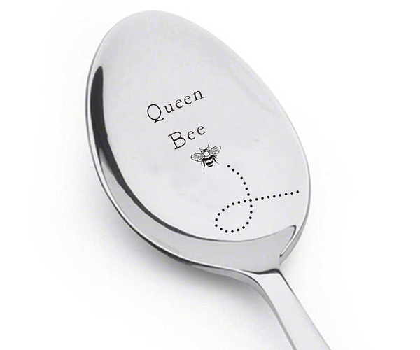 Queen Bee Engraved Stir Spoon