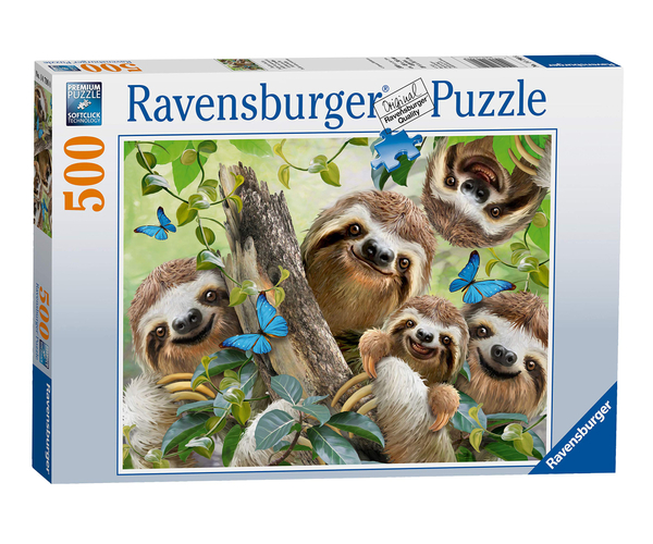 Ravensburger Sloth Selfie 500 Piece Puzzle