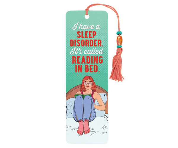 Reading in Bed Funny Bookmark