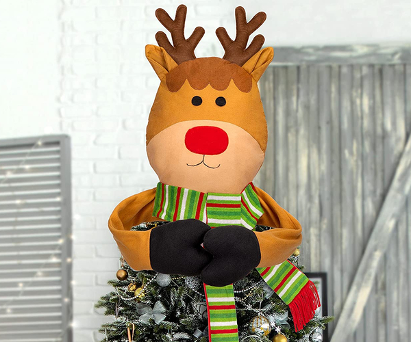 Reindeer Hug Funny Christmas Tree Topper