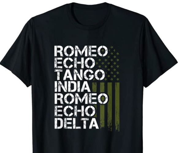 Retired Military Alphabet Shirt