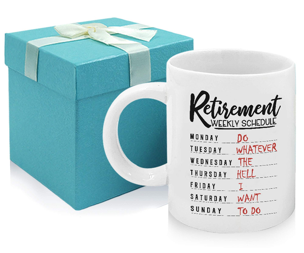Retirement Weekly Schedule Mug