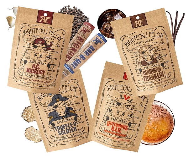 Righteous Felon Savory Beef Jerky Sampler