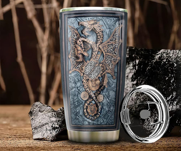Robot Dragon Coffee Tumbler