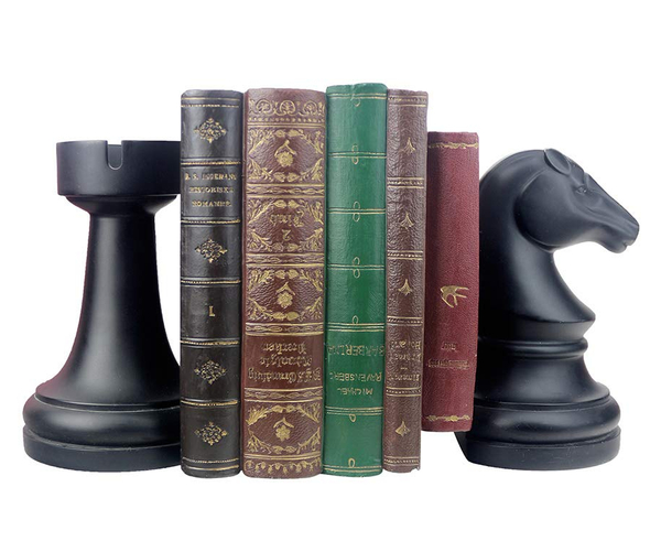 Rook and Knight Chess Piece Bookends