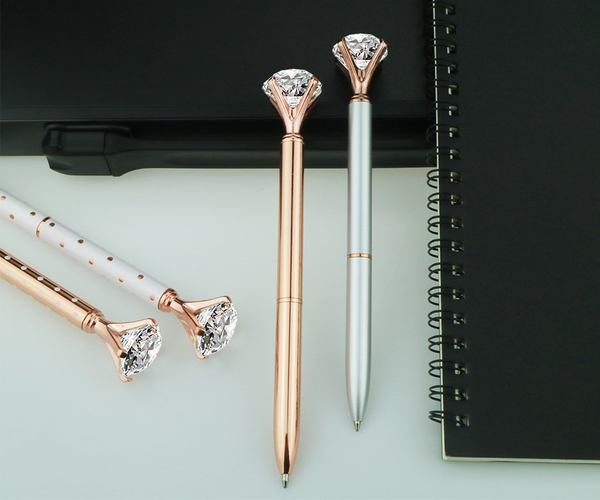 Rose Gold Diamond Pen Set