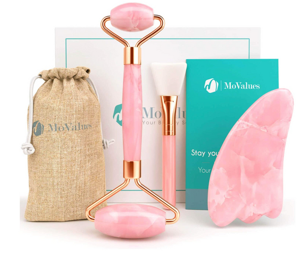 Rose Quartz Roller and Gua Sha Kit