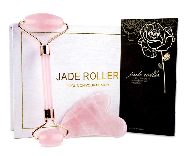 Rose Quartz Roller and Gua Sha Set