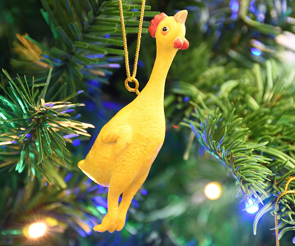 Rubber Chicken Funny Christmas Ornament