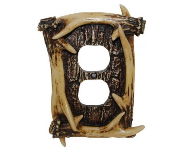 Rustic Antler Outlet Cover
