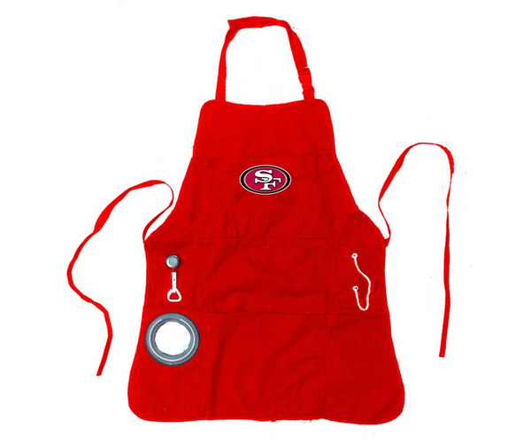 San Francisco 49ers Apron with Beer Holder