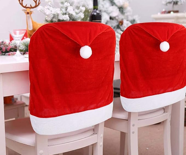 Santa Hat Dining Chair Cover