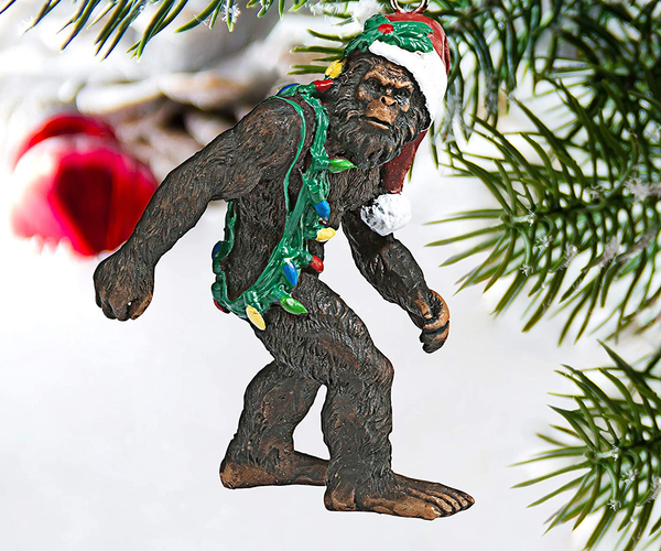 Sasquatch Funny Christmas Ornament