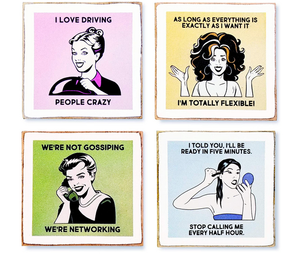 Sassy Crazy Lady Funny Coasters