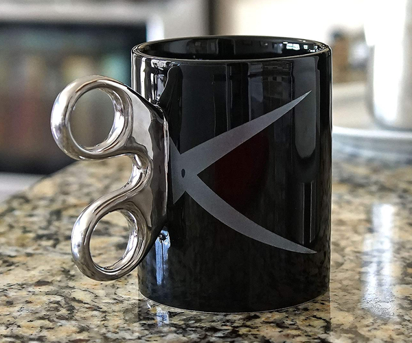 Scissor Handle Ceramic Coffee Mug