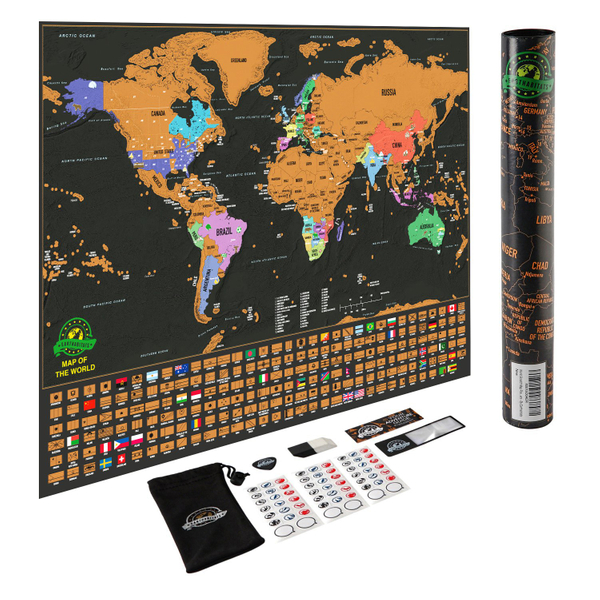 Scratch Off World Map Poster