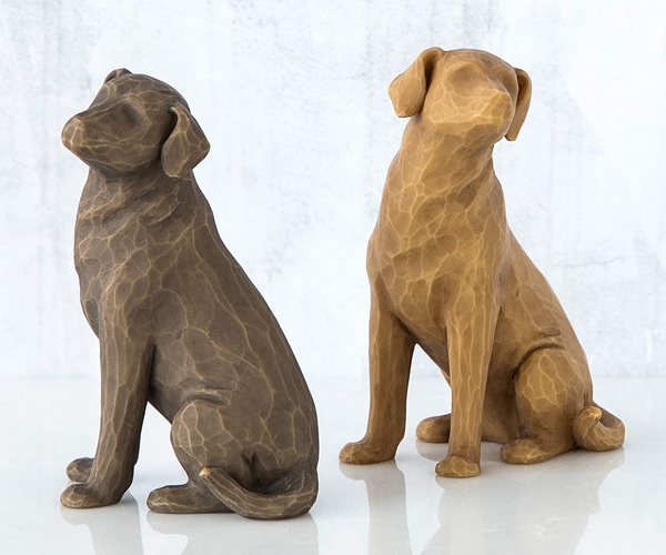 Sculpted Handpainted Dog Statuette