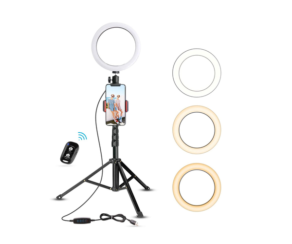 Selfie Ring Light with Tripod Stand & Cell Phone Holder