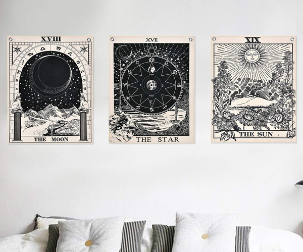 Set of Three Tarot Tapestries