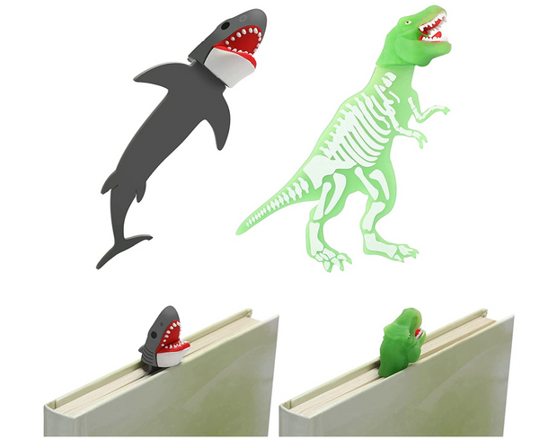 Shark and T-Rex 3D Bookmarks