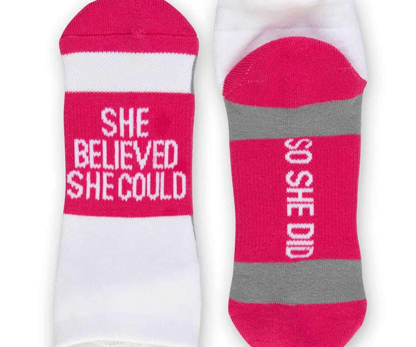 She Believed She Could So She Did Socks