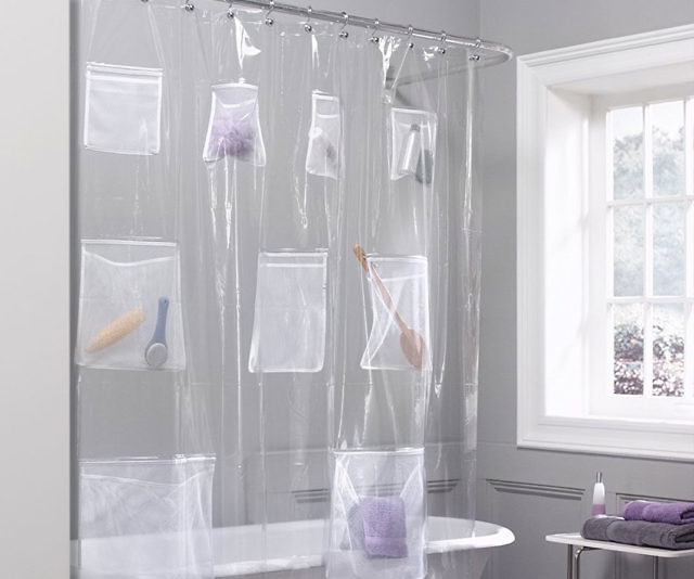 Shower Curtain With Pockets