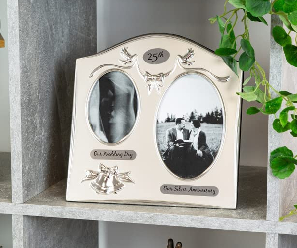 Silver Double Picture Frame