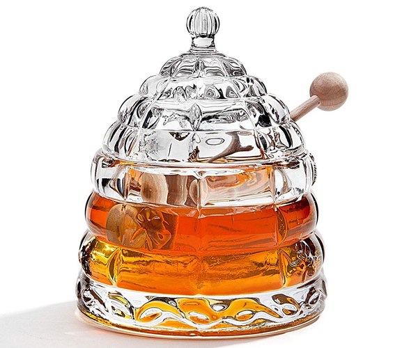 Silver Honey Bee Honey Holder