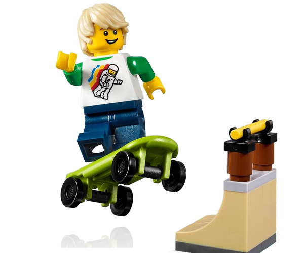 Skateboarding Lego Minifigure