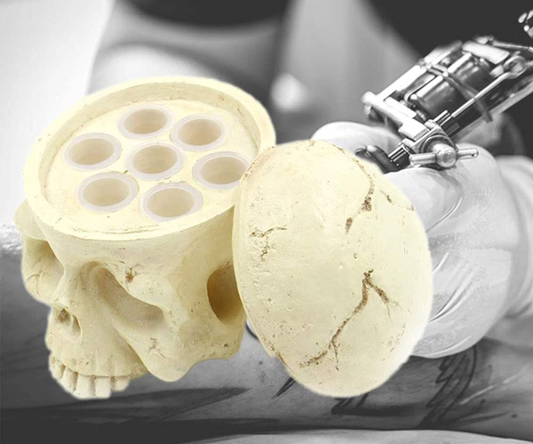 Skull Shaped Tattoo Ink Holder