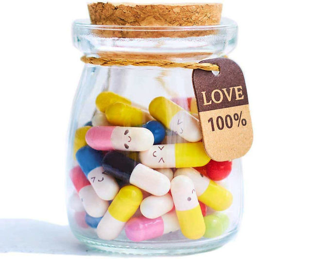 Smiling Face Message in a Bottle Capsules